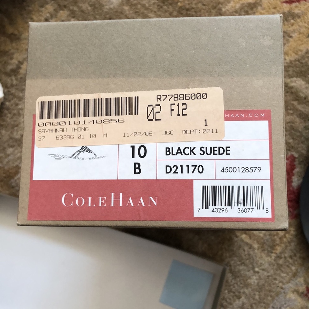 Cole Haan black suede size 10B sandals. - Picture 6 of 6